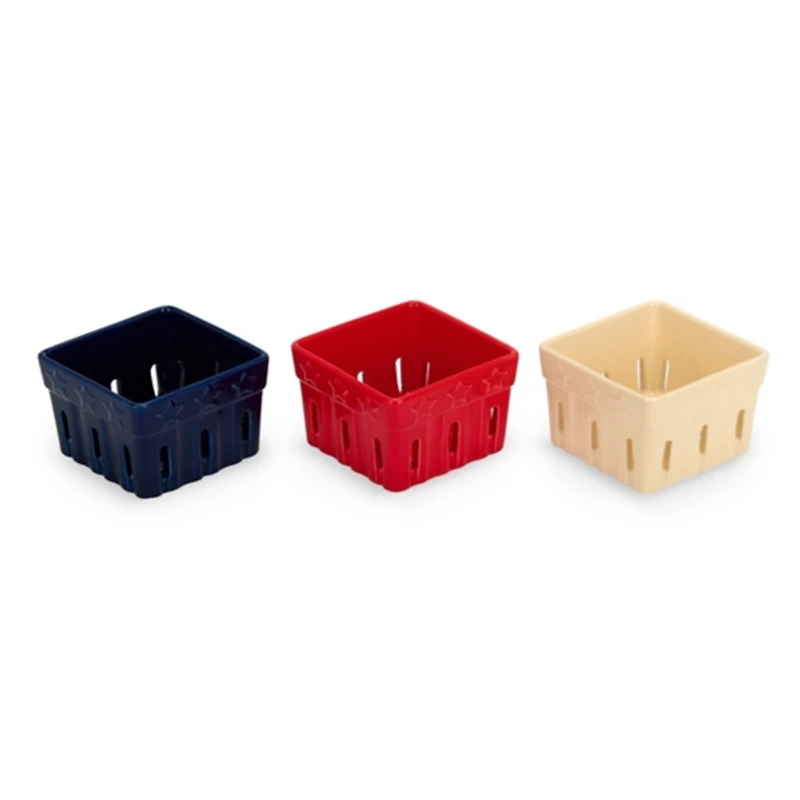 Patriotic Ceramic Berry Bowls
