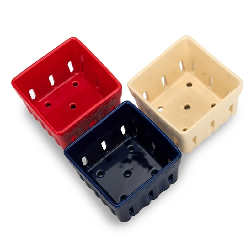 Patriotic Ceramic Berry Bowls