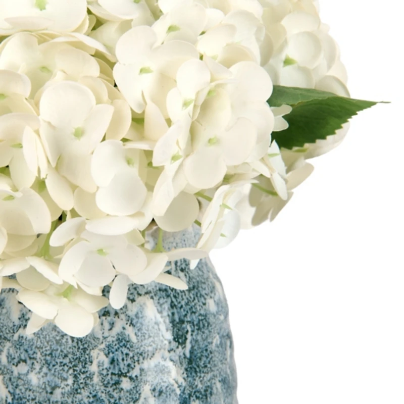 Hydrangea Blue Vase Arrangement
