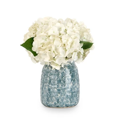 Hydrangea Blue Vase Arrangement