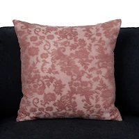 Mauve Embroidered Jacquard Pillow