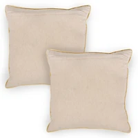 Yellow Floral Meadow Pillows, Set of 2