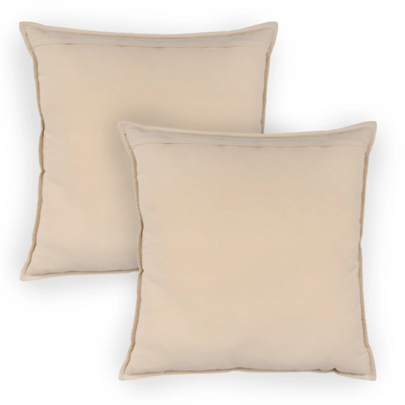 Gray Plaid Oversized Pillows, Set of 2