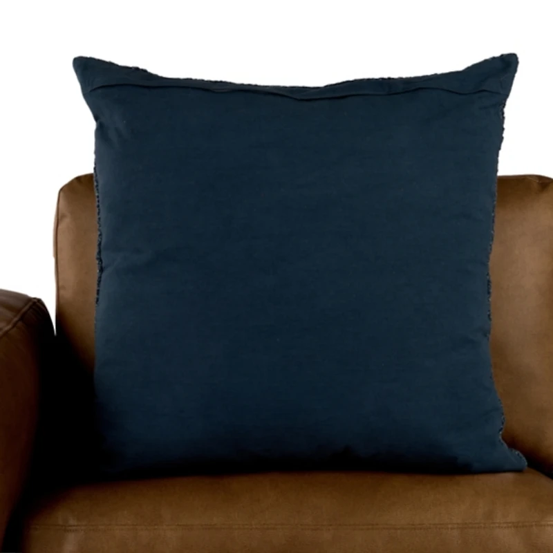 Solid Navy Woven Oversized Pillow