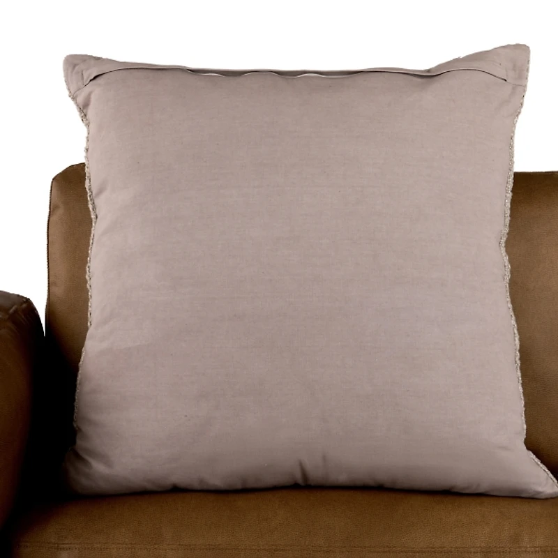 Solid Gray Woven Oversized Pillow