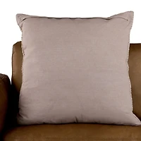 Solid Gray Woven Oversized Pillow