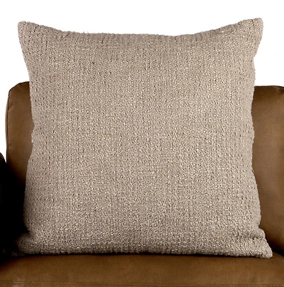 Solid Gray Woven Oversized Pillow