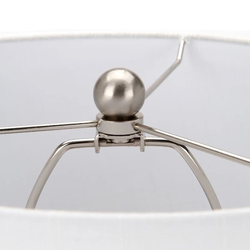 Distressed Black Ribbed Table Lamp