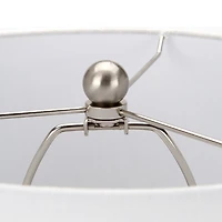 Distressed Black Ribbed Table Lamp