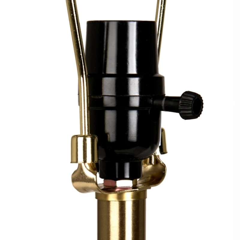 Clear Ribbed Seeded Glass Table Lamp