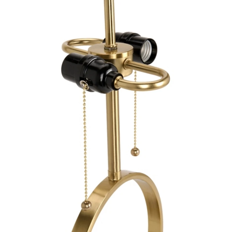 Brushed Gold Metal Circle Table Lamp