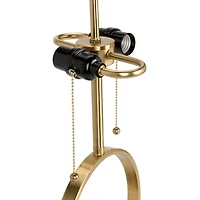 Brushed Gold Metal Circle Table Lamp