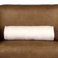 Ivory Quilted Bolster Pillow