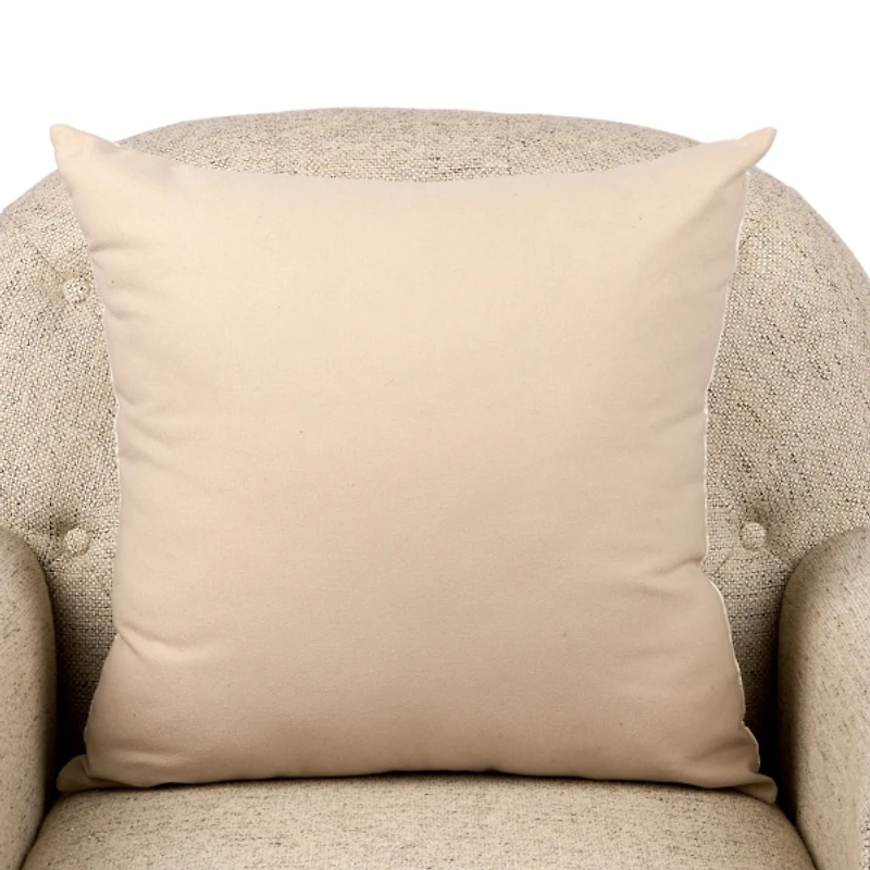 Taupe Paisley Jacquard Pillow