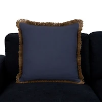 Dale Cornflower Jute Fringe Pillow
