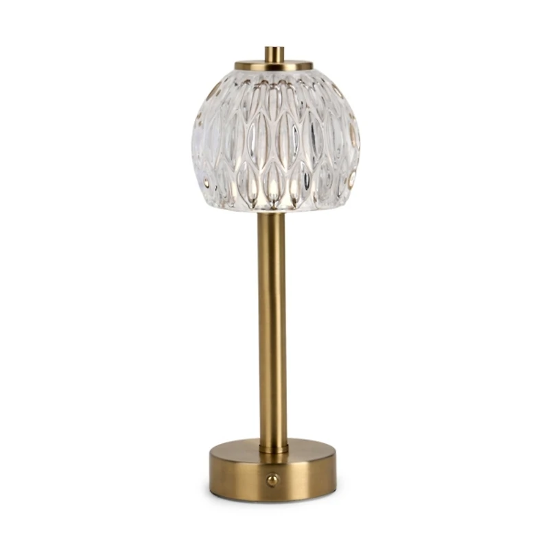 Gold LED Glass Shade Table Lamp
