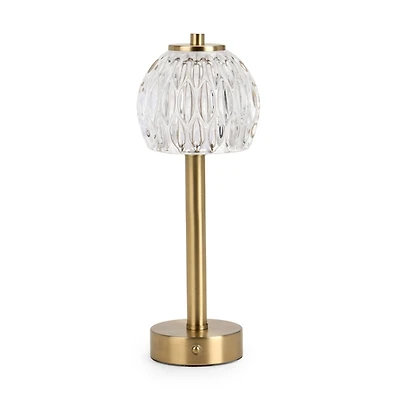 Gold LED Glass Shade Table Lamp