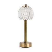 Gold LED Glass Shade Table Lamp