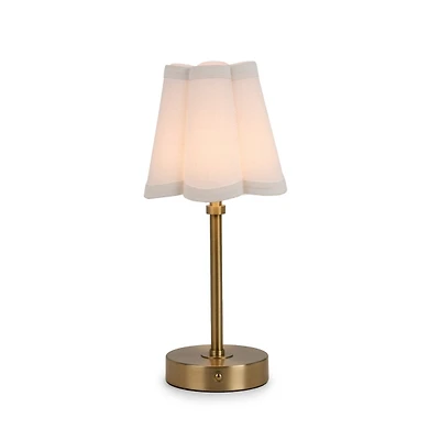 Brass Scalloped Shade LED Table Lamp