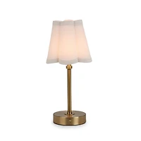 Brass Scalloped Shade LED Table Lamp