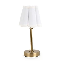 Brass Scalloped Shade LED Table Lamp