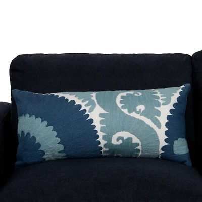 Suzani Embroidered Lumbar Pillow