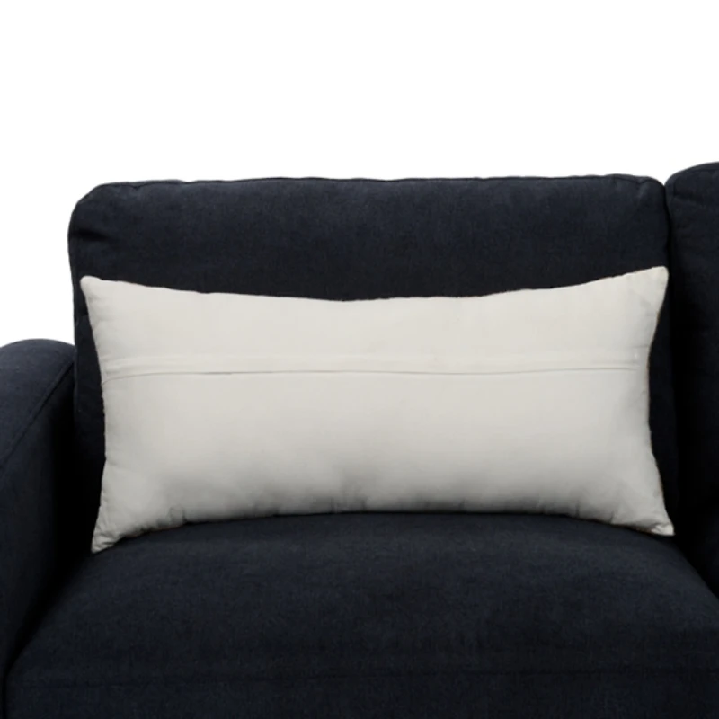 Taupe Suzani Embroidered Lumbar Pillow