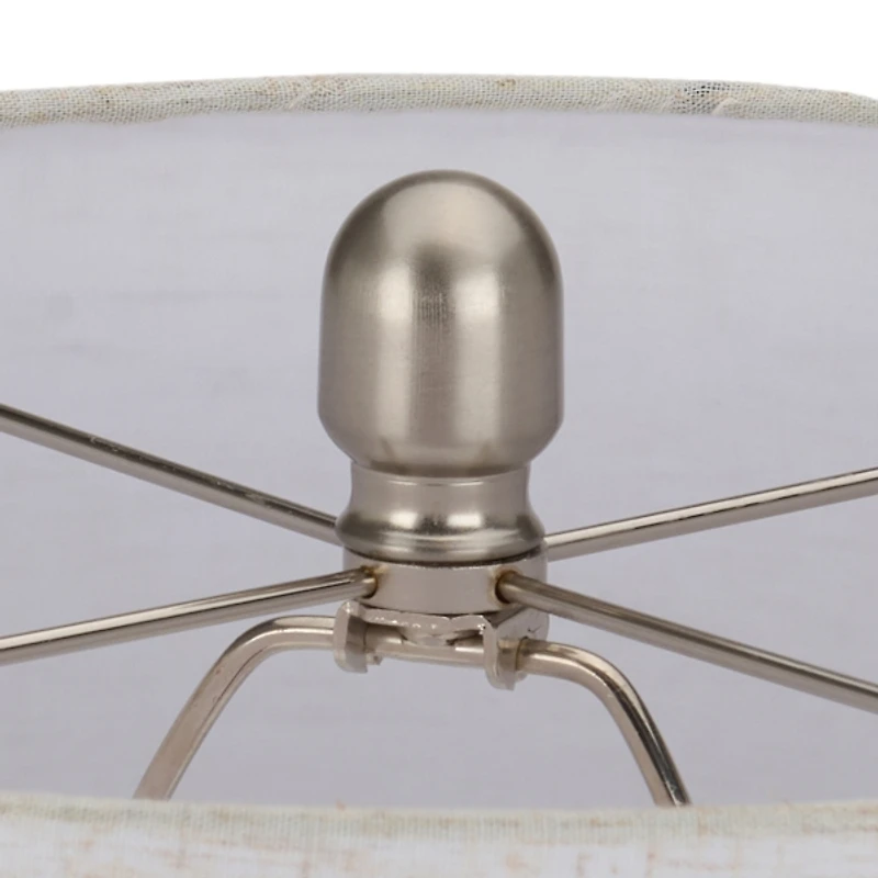 White Sculpted Ceramic Table Lamp