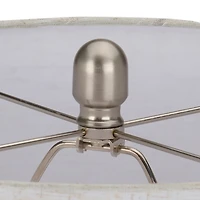 White Sculpted Ceramic Table Lamp