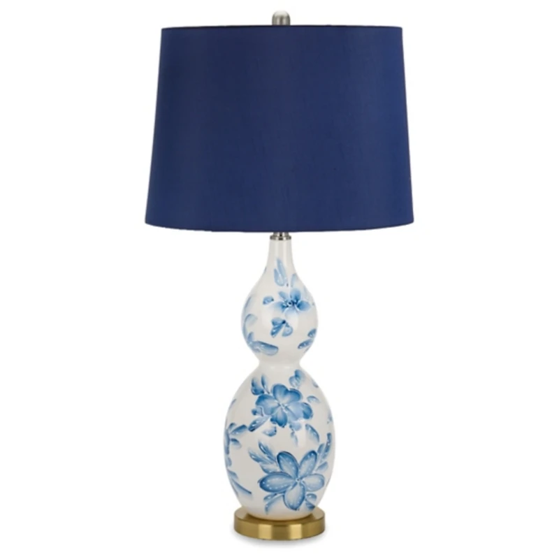 Blue Flowers Ceramic Table Lamp