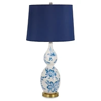 Blue Flowers Ceramic Table Lamp