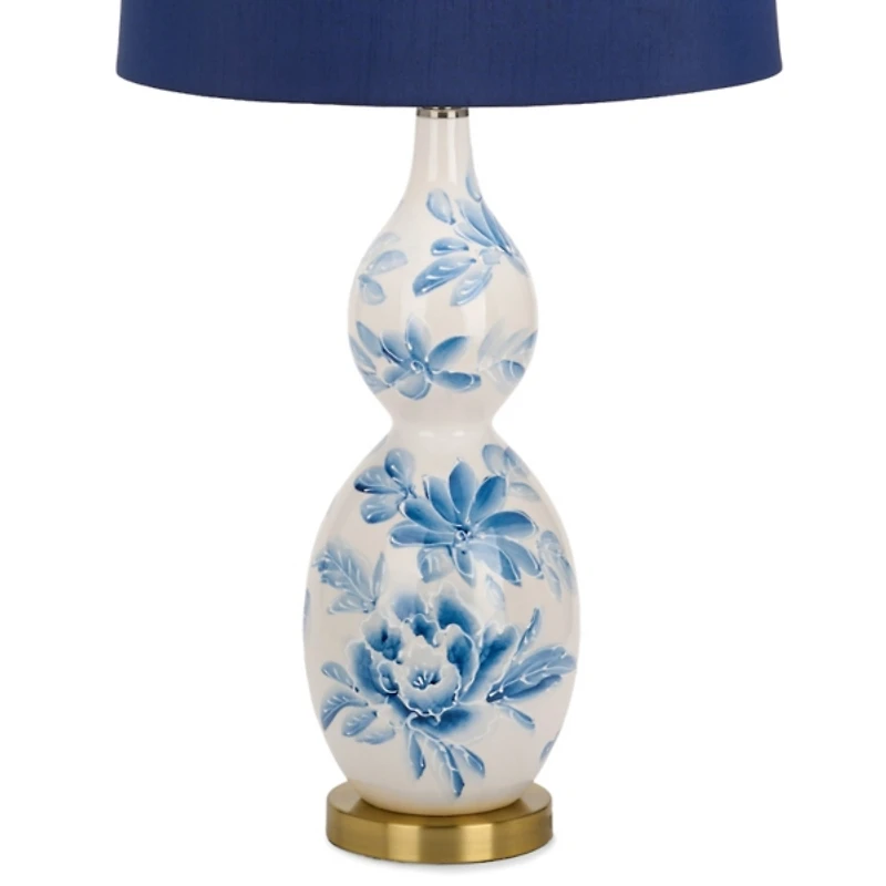 Blue Flowers Ceramic Table Lamp