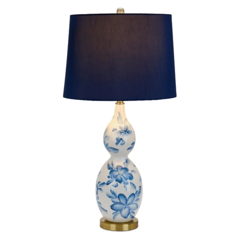 Blue Flowers Ceramic Table Lamp