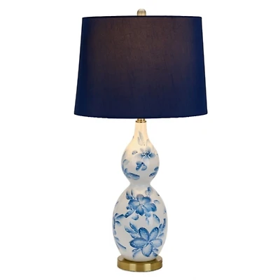 Blue Flowers Ceramic Table Lamp