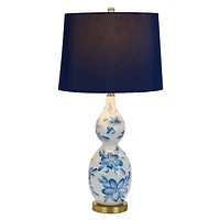 Blue Flowers Ceramic Table Lamp