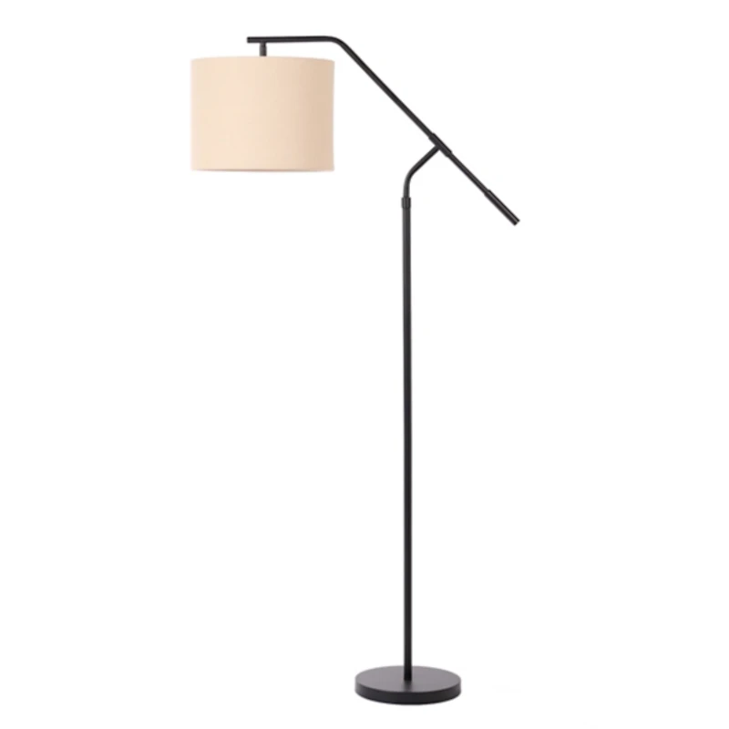 Black Iron Hanging Shade Floor Lamp