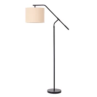 Black Iron Hanging Shade Floor Lamp