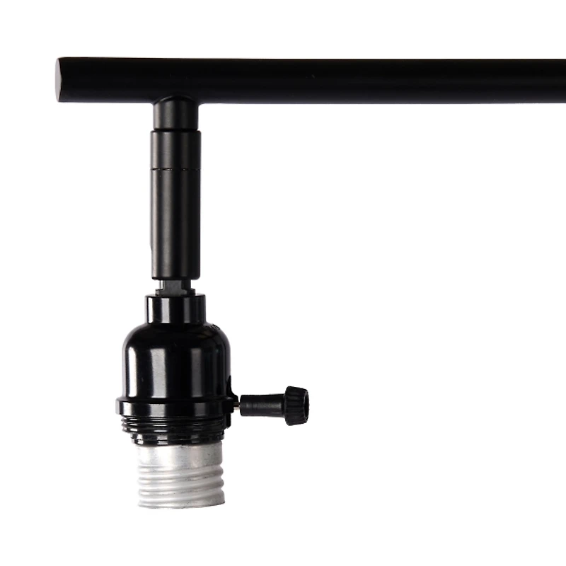 Black Iron Hanging Shade Floor Lamp