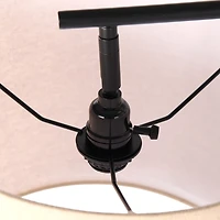 Black Iron Hanging Shade Floor Lamp