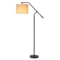 Black Iron Hanging Shade Floor Lamp