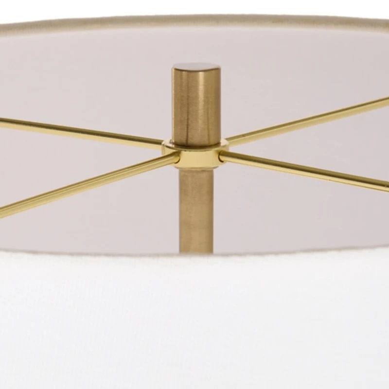 Brushed Gold Metal Circle Floor Lamp