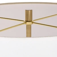 Brushed Gold Metal Circle Floor Lamp