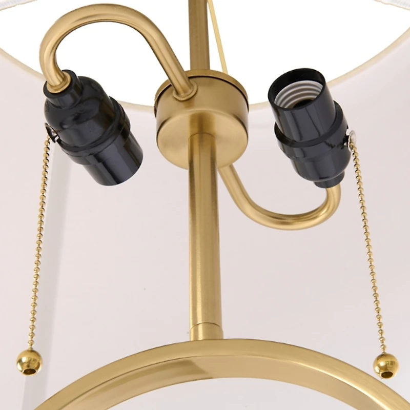 Brushed Gold Metal Circle Floor Lamp