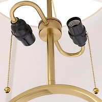 Brushed Gold Metal Circle Floor Lamp