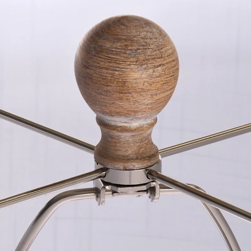 Natural Wood Finish Spindle Floor Lamp
