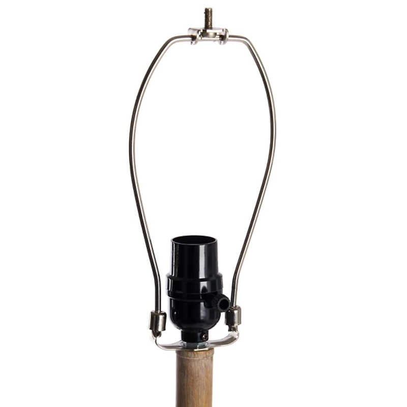 Natural Wood Finish Spindle Floor Lamp