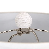 White Rope Scalloped Shade Table Lamp