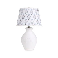 White Rope Scalloped Shade Table Lamp