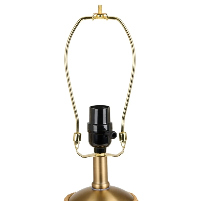 Natural Rope and Gold Table Lamp