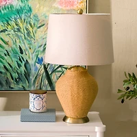 Natural Rope and Gold Table Lamp